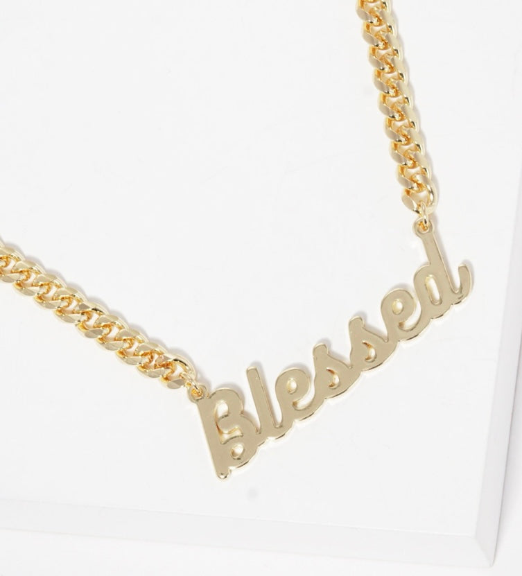 Gold Plated Cuban Blessed NecklaceGold