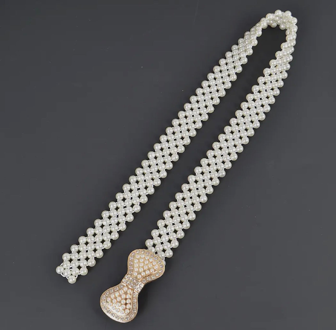 Cinturon De Perlas Blanco