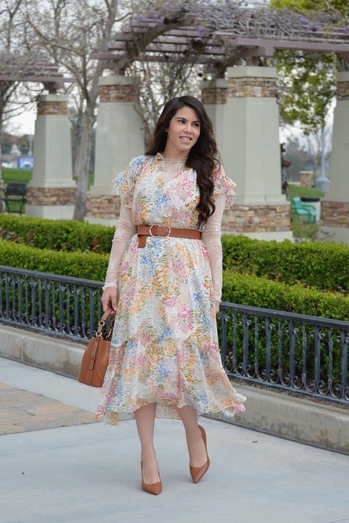 LUCY FLORAL MIDI DRESS