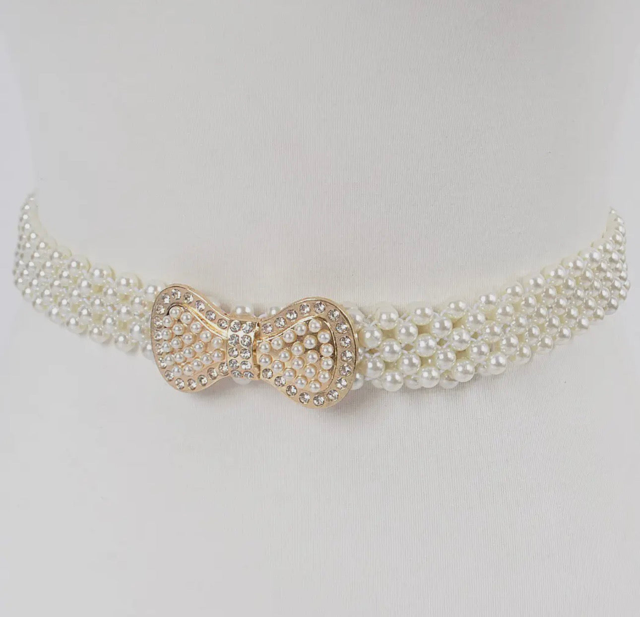 Cinturon De Perlas Blanco