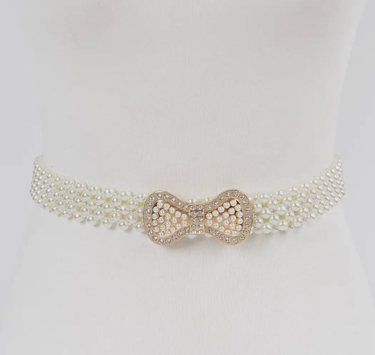 Cinturon De Perlas Blanco