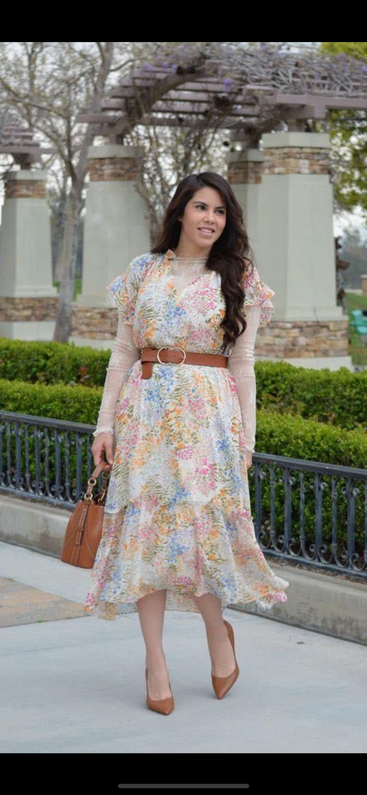 LUCY FLORAL MIDI DRESS