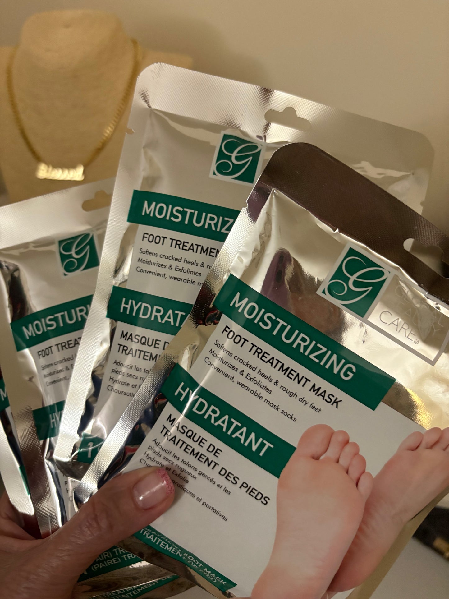 Mascarilla hidratante para el tratamiento de los pies