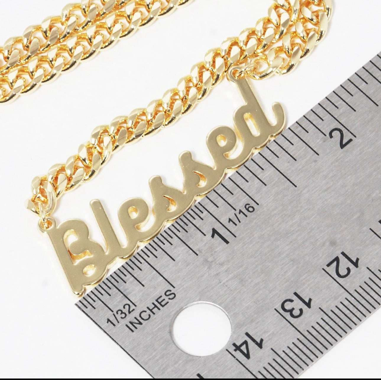 Gold Plated Cuban Blessed NecklaceGold